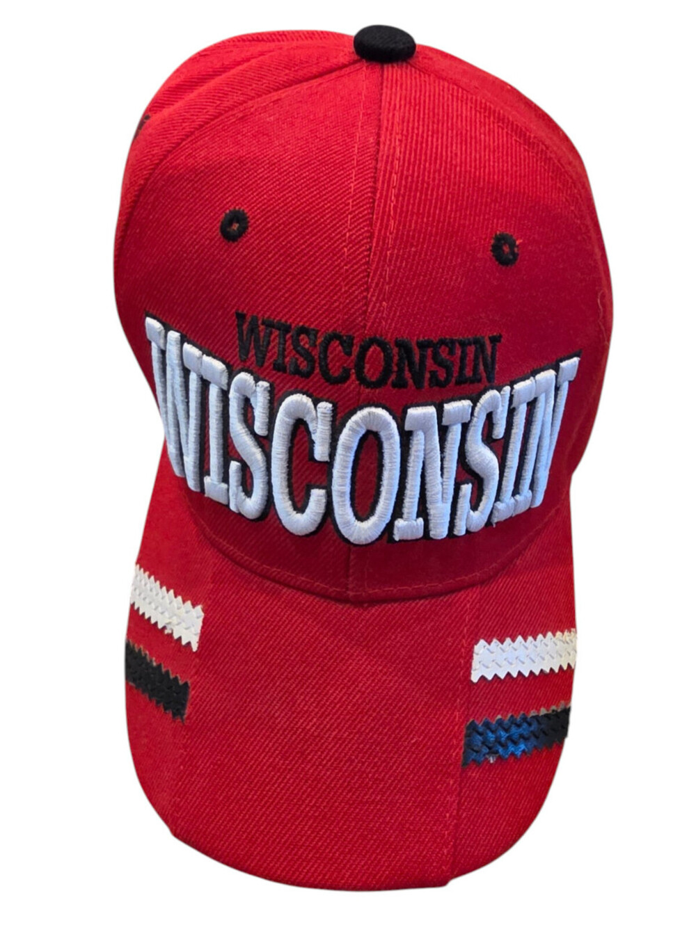 Vintage USA Headwear Wisconsin Badgers Red White Adjustable Cap